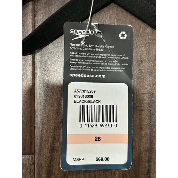 Speedo Endurance+ NWT Black One-Piece Swimsuit Size Small - Picture 5 of 10